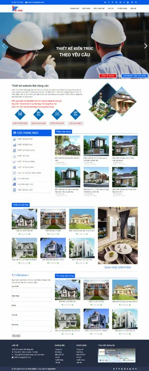 Mẫu giao diện website bất động sản SKTCONS