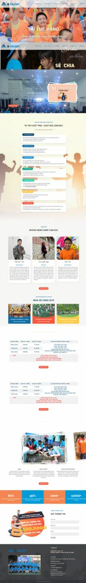 Mẫu giao diện website giáo dục Edulight