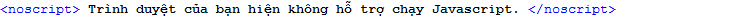 Thẻ noscript trong tài liệu HTML