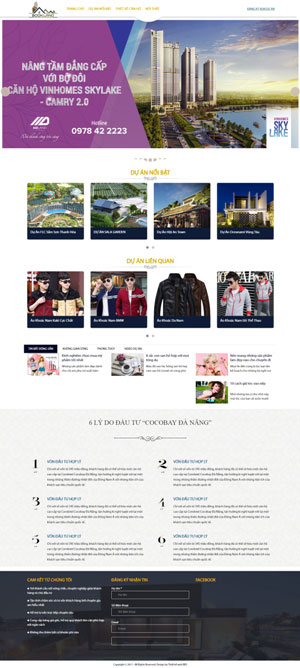 Mẫu giao diện website bất động sản Bookland