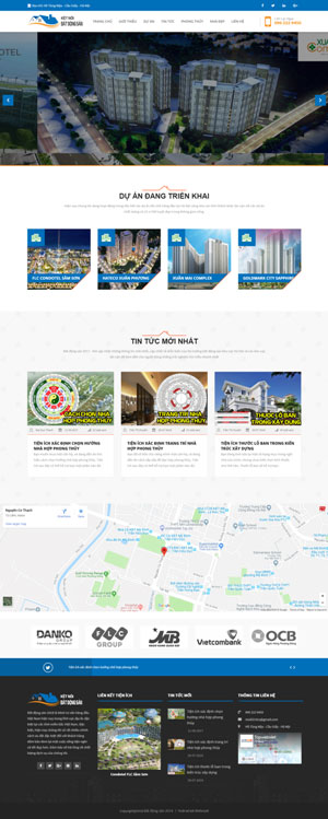 Mẫu giao diện website bất động sản Kênh kết nối