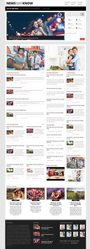 Mẫu giao diện website tin tức News Know