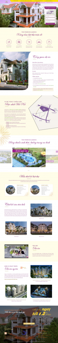 Mẫu giao diện thiết kế website bất động sản The Foenix Garden