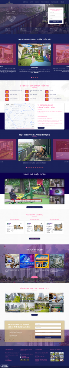 Mẫu thiết kế website bất động sản Goldmark City