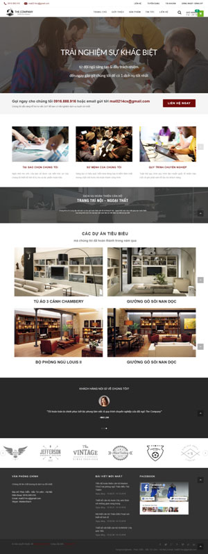 Mẫu giao diện website nội thất The Company