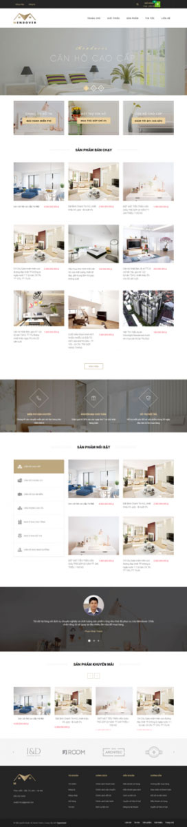 Mẫu giao diện website nội thất Mendover