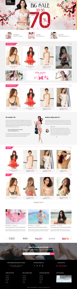 Mẫu giao diện website thời trang Sexy4ever