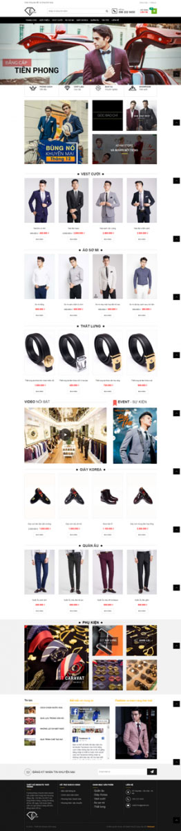 Mẫu giao diện website thời trang Fashion