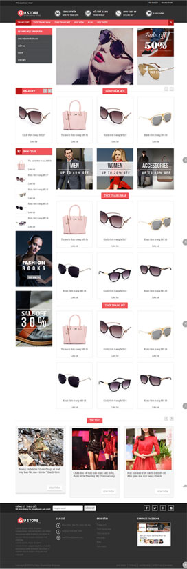 Mẫu giao diện website thời trang Gustore
