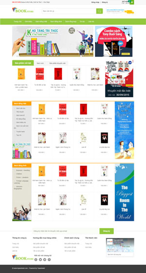 Mẫu giao diện website bán sách Book Store