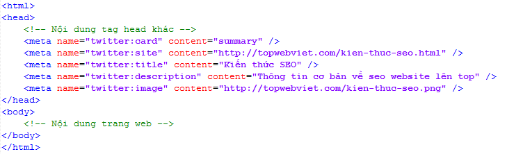 Mẫu tối ưu Twitter Card