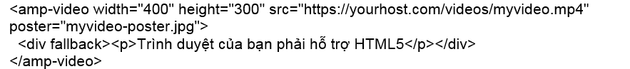 Tối ưu video trong AMP
